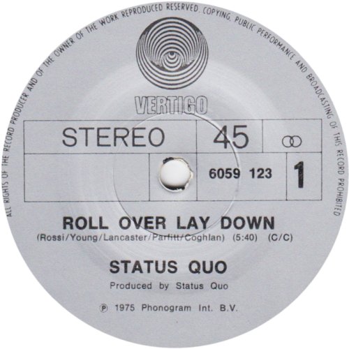 ROLL OVER LAY DOWN Label Side A