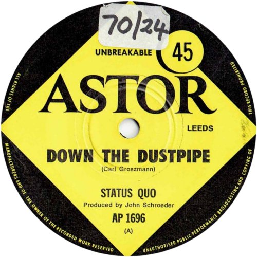DOWN THE DUSTPIPE Label v1 Side A