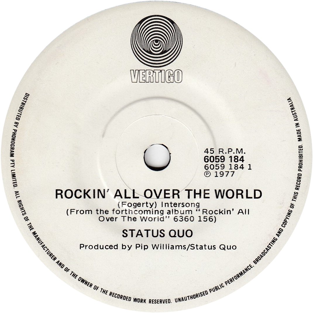 ROCKIN' ALL OVER THE WORLD Label Side A