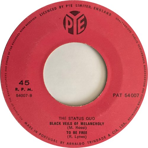PICTURES OF MATCHSTICK MEN Label Side B