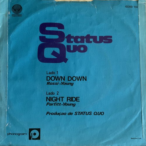 DOWN DOWN Picture Sleeve Rear