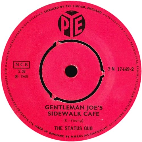 PICTURES OF MATCHSTICK MEN Label (Denmark v1) Side B