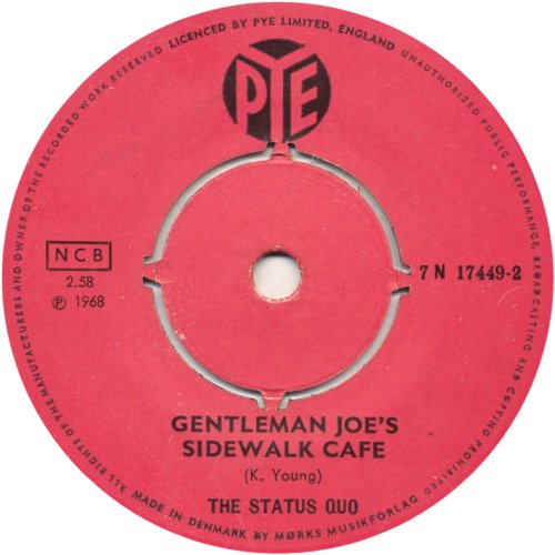 PICTURES OF MATCHSTICK MEN Label (Denmark v2) Side B