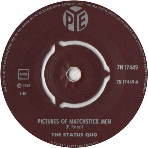 PICTURES OF MATCHSTICK MEN Label (Scandinavia) Side A