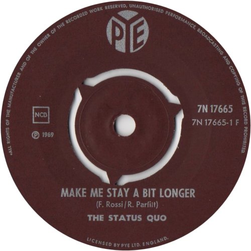 MAKE ME STAY A BIT LONGER Label Side A