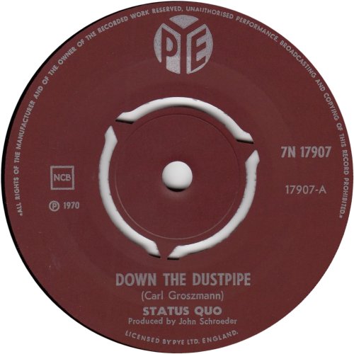 DOWN THE DUSTPIPE Label Side A
