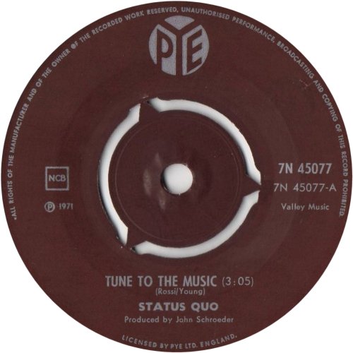 TUNE TO THE MUSIC Label Side A