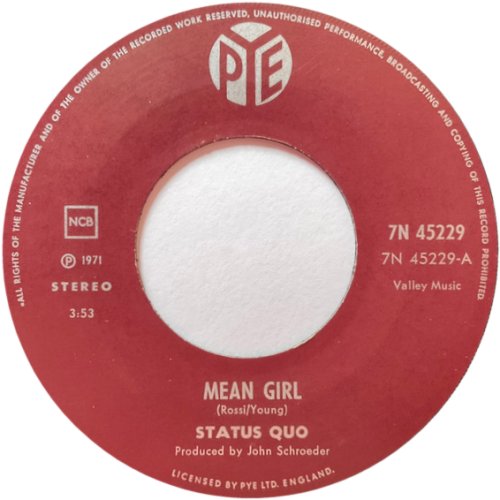 MEAN GIRL Label Side A