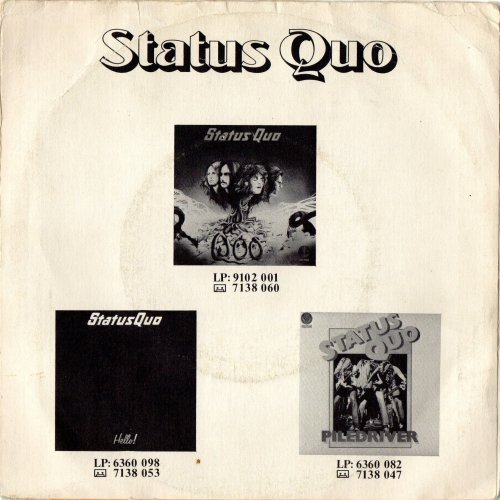 DOWN DOWN Picture Sleeve 2 Rear