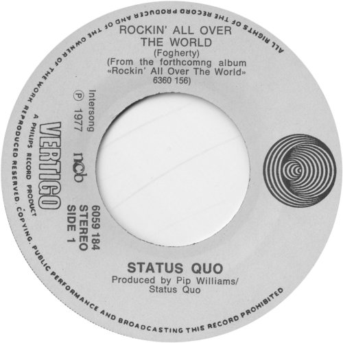 ROCKIN' ALL OVER THE WORLD Label Side A