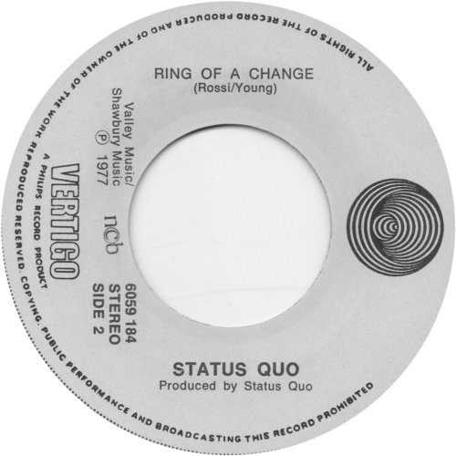 ROCKIN' ALL OVER THE WORLD Label Side B