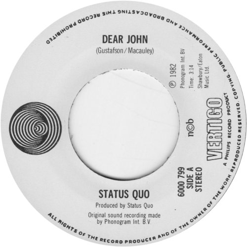 DEAR JOHN Label Side A
