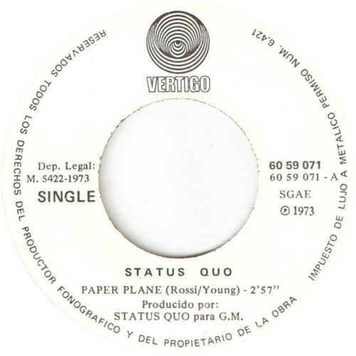 PAPER PLANE Label Side A