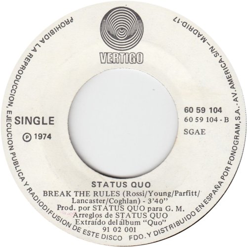 JUST TAKE ME Label Side B