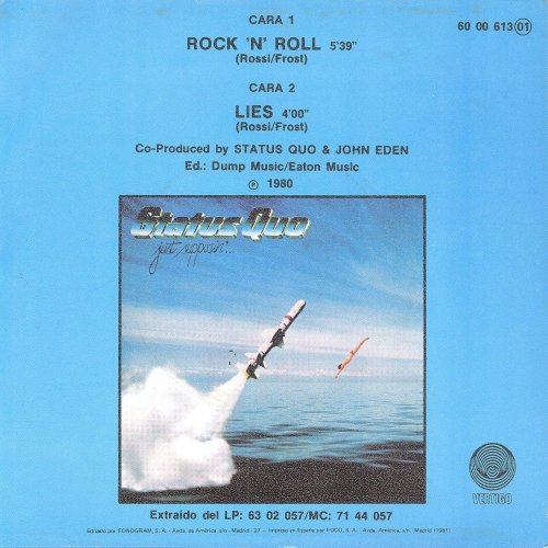 ROCK 'N' ROLL Picture Sleeve 1 Rear