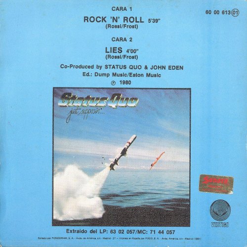 ROCK 'N' ROLL Picture Sleeve 2 Rear