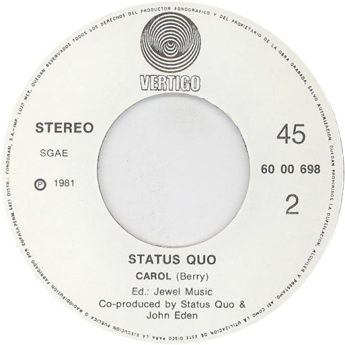 NEVER TOO LATE Label Side B