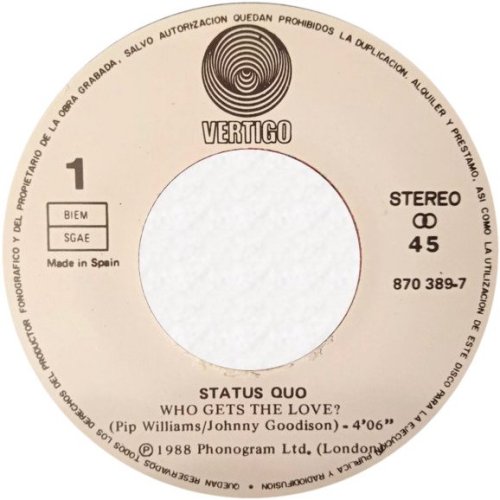 WHO GETS THE LOVE? Label Side A