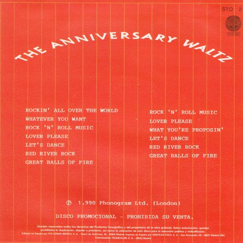 ANNIVERSARY WALTZ (PROMO) Picture Sleeve Rear
