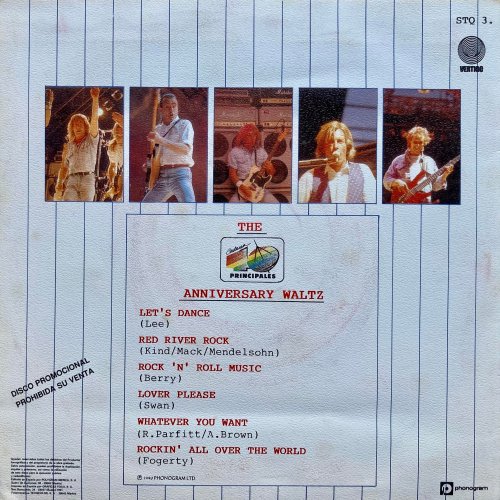 40 PRINCIPALES - ANNIVERSARY WALTZ (PROMO) Promo Picture Sleeve Rear