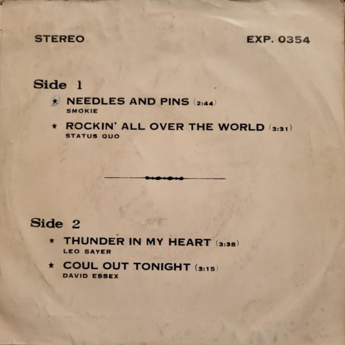 EXPRESS SONGS (ROCKIN' ALL OVER THE WORLD) Picture Sleeve Rear