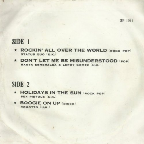 SUPER HITS (ROCKIN' ALL OVER THE WORLD) Picture Sleeve Rear