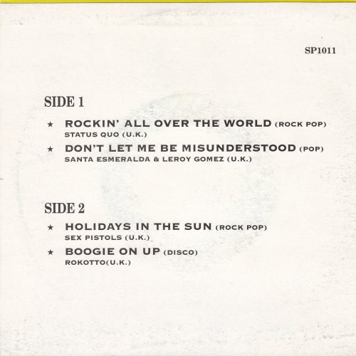 SUPER HITS REISSUE (ROCKIN' ALL OVER THE WORLD) Picture Sleeve Rear