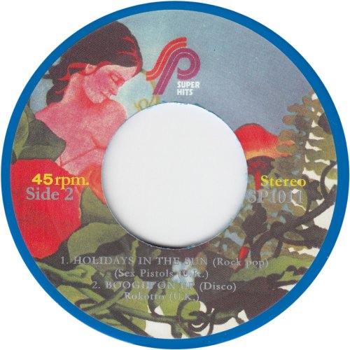 SUPER HITS REISSUE (ROCKIN' ALL OVER THE WORLD) Blue Vinyl Label Side B
