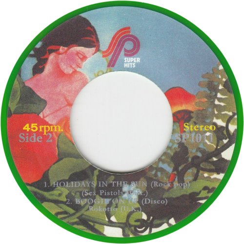 SUPER HITS REISSUE (ROCKIN' ALL OVER THE WORLD) Green Vinyl Label Side B