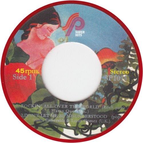 SUPER HITS REISSUE (ROCKIN' ALL OVER THE WORLD) Red Vinyl Label Side A