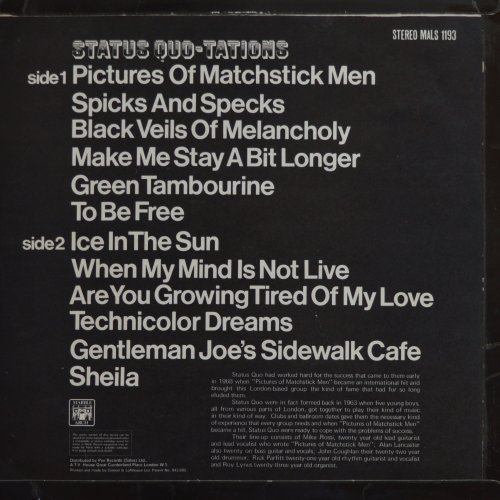 STATUS QUO-TATIONS Standard Sleeve - Mono Rear