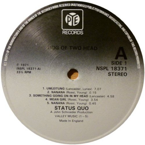 DOG OF TWO HEAD Reissue - Black and white PYE label v2 Side A