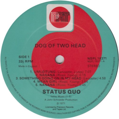 DOG OF TWO HEAD Reissue - Green / Red PRT label v2 Side A