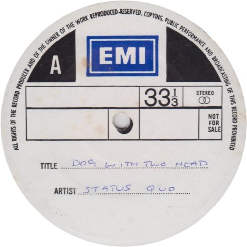 DOG OF TWO HEAD PROMO - EMI LABELS Side A