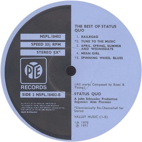THE BEST OF First Issue - Blue Pye Label Side B