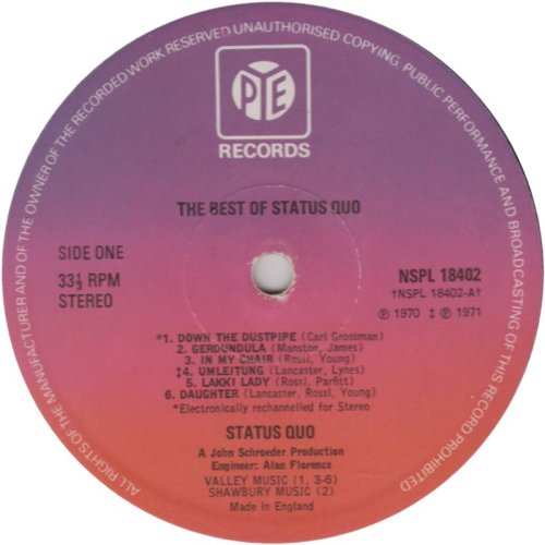 THE BEST OF Reissue - Purple / Red Pye Label v2 Side A