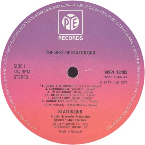 THE BEST OF Reissue - Purple / Red Pye Label v3 Side A