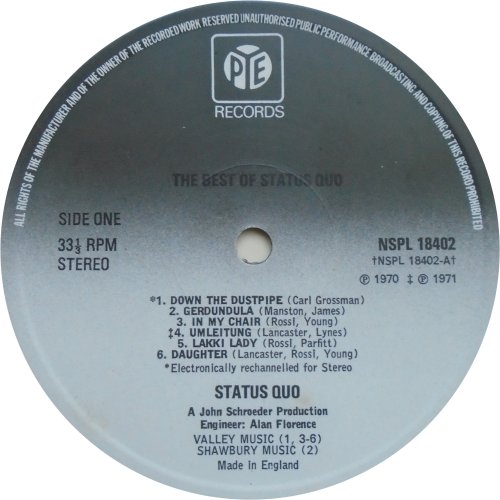 THE BEST OF Reissue - Black / White Pye Label Side A