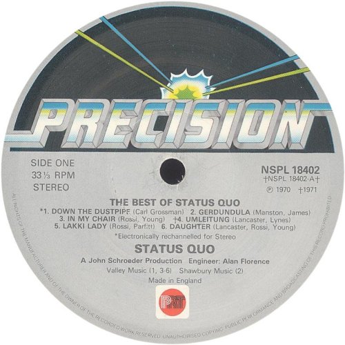 THE BEST OF Reissue - Precision Label Side A