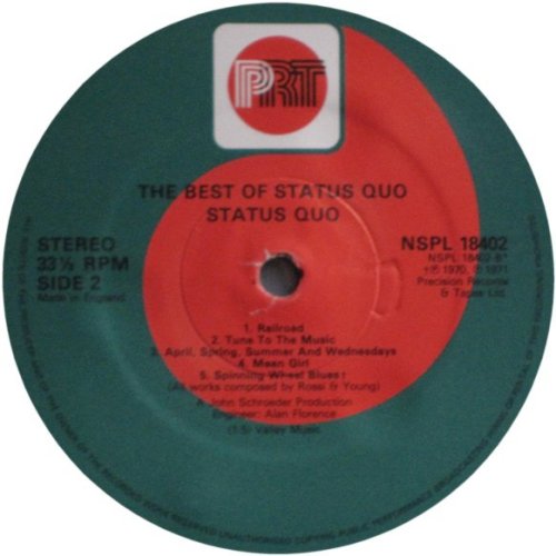 THE BEST OF Reissue - Green / Red PRT Label v1 Side B