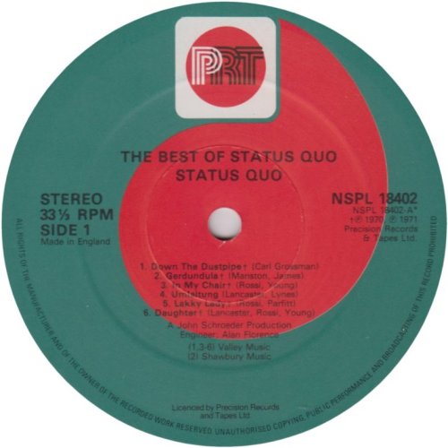 THE BEST OF Reissue - Green / Red PRT Label v2 Side A