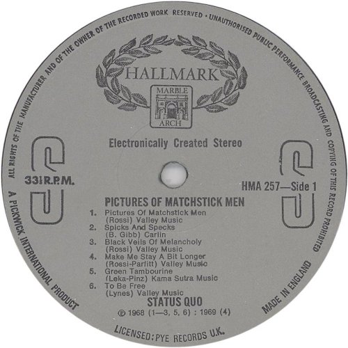 PICTURES OF MATCHSTICK MEN Silver Label Side A