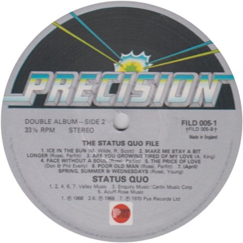 THE FILE SERIES Reissue - Precision Label - Disc 1 Side B