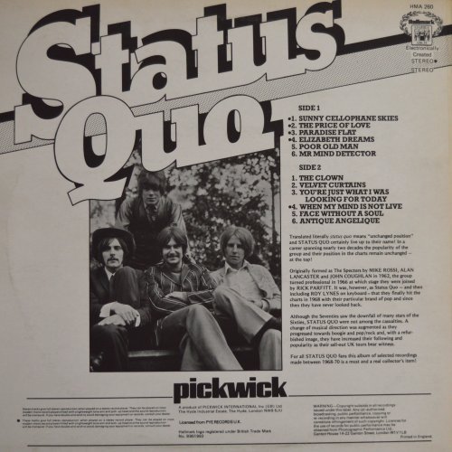 STATUS QUO Standard Sleeve Rear