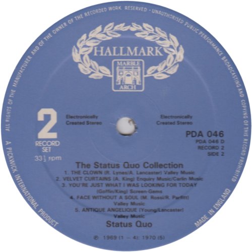 STATUS QUO Disc 2 Side B