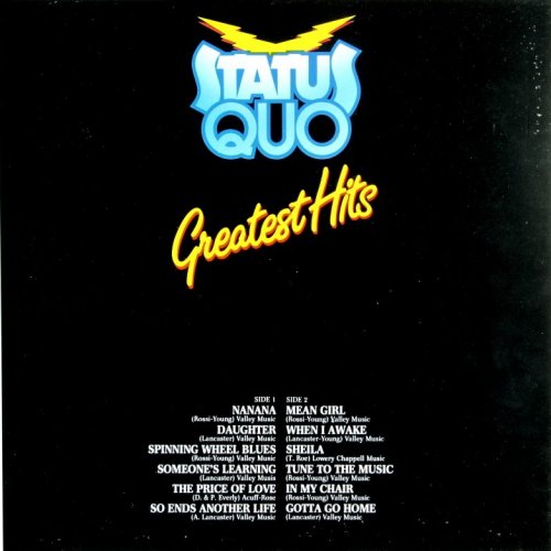 STATUS QUO Reissue Single Sleeve Rear