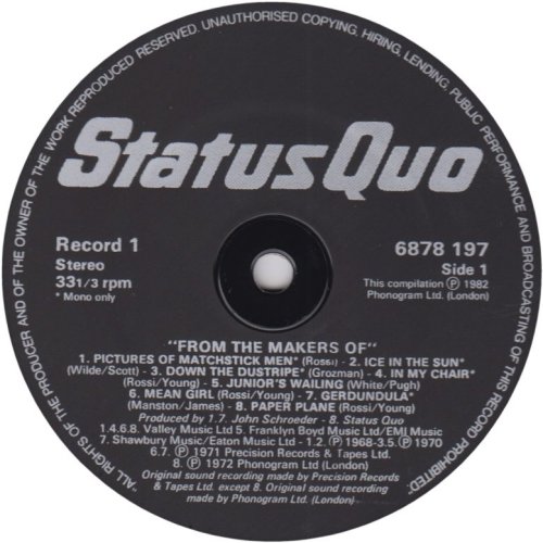 FROM THE MAKERS OF... Disc 1 - Black Label Side A