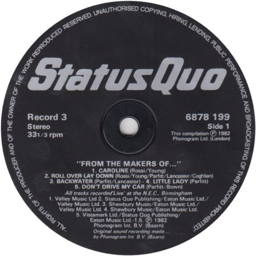 FROM THE MAKERS OF... Disc 3 - Black Label Side A