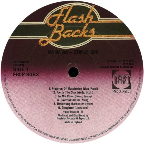 NA NA NA Standard label Side A