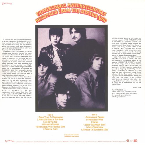 PICTURESQUE MATCHSTICKABLE MESSAGES ... (2003 REISSUE) Standard Sleeve Rear